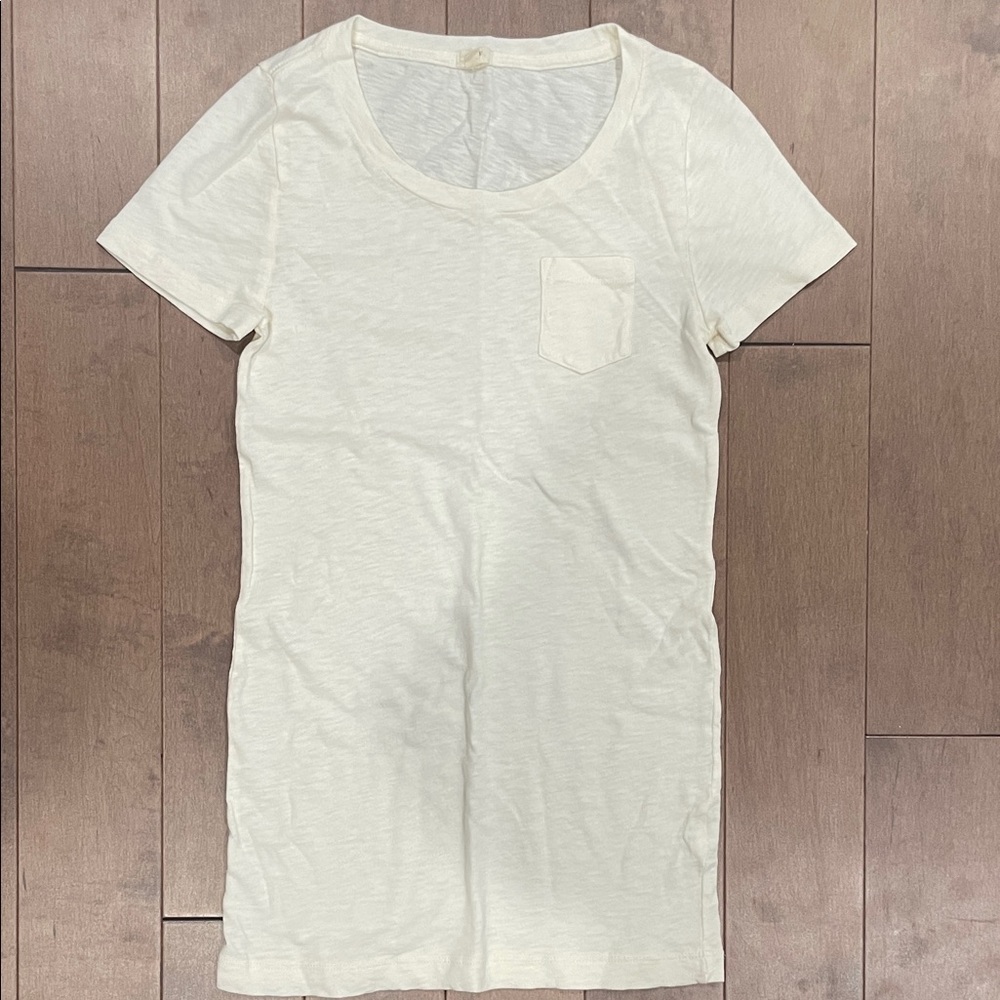 J. Crew Off-White Short Sleeve Tee